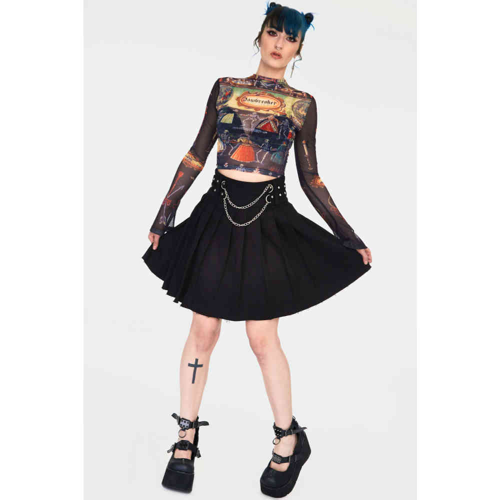 Jawbreaker - Detention Pleated Mini skirt - Black